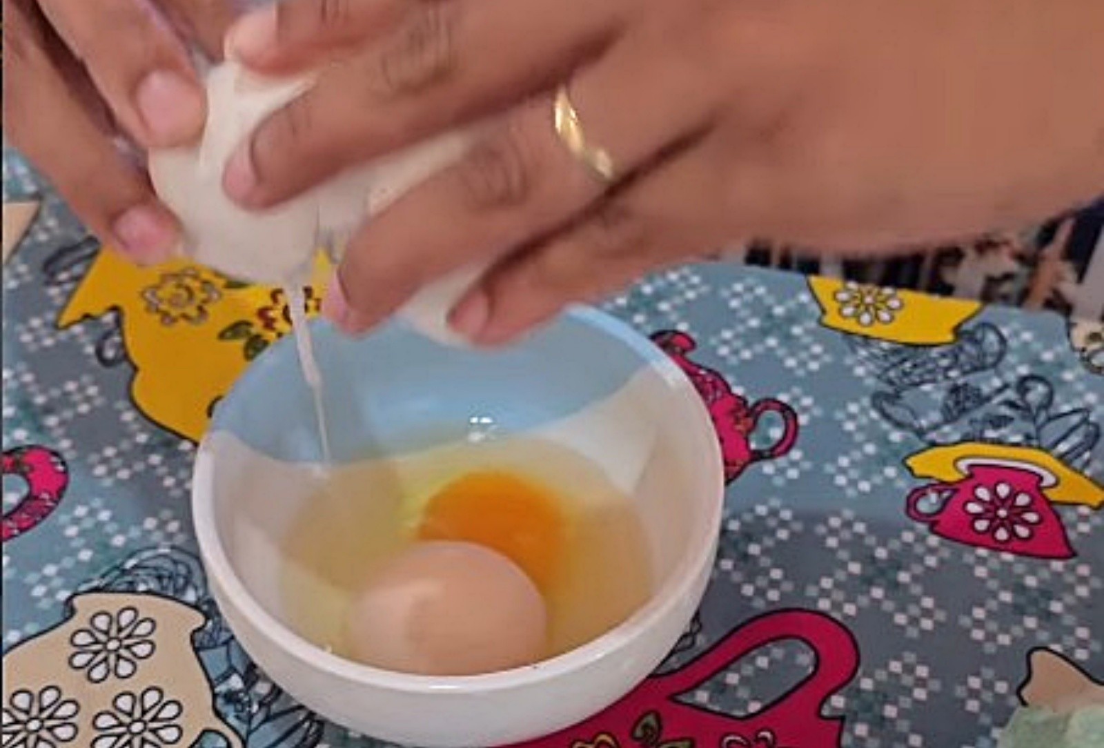 Galinha bota ovo gigante com outro dentro em MG e caso chama a atenção nas redes sociais