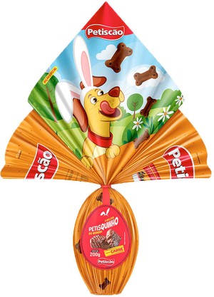 Ovo de Páscoa para cães Petiscão sabor carne 200g