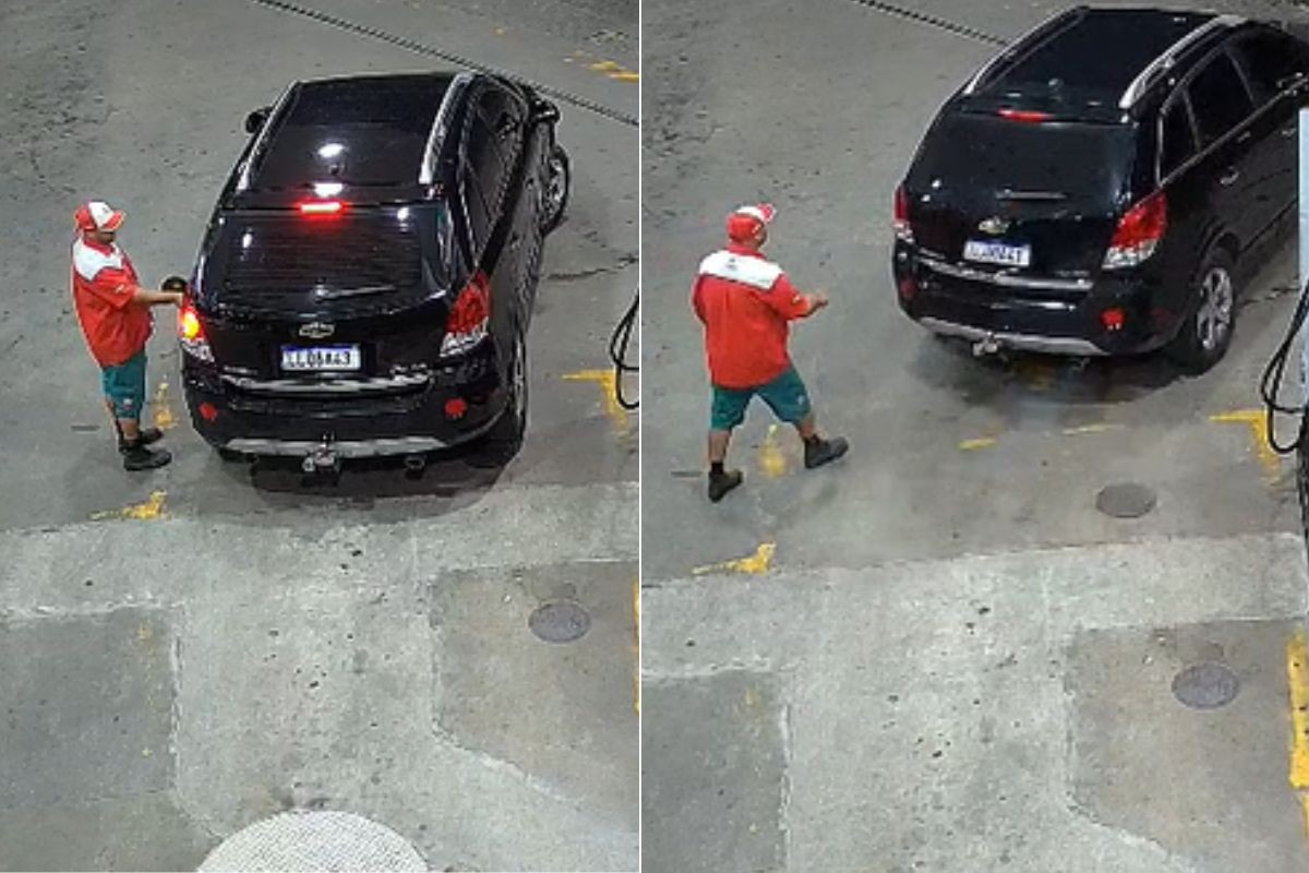 Motorista foge sem pagar combustível e causa prejuízo em posto no litoral de SP; VÍDEO