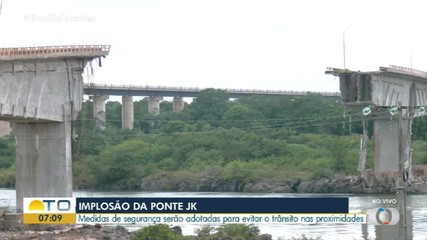 Parte que restou da ponte que liga Tocantins ao Maranhão será implodida