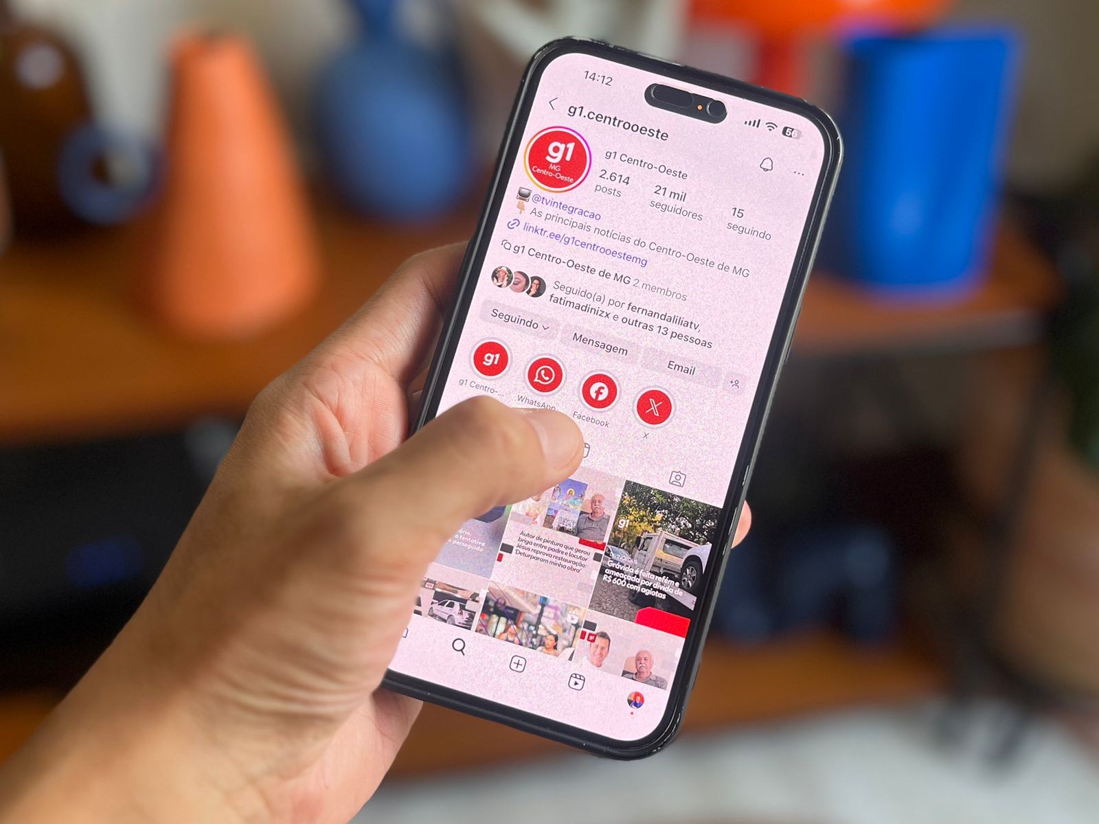 WhatsApp, Facebook, Instagram e X: conheça os perfis oficiais do g1 Centro-Oeste nas redes sociais