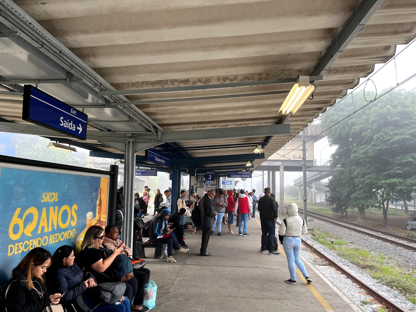 Linha 12-Safira da CPTM está paralisada, e Linha 11-Coral tem velocidade reduzida por causa da chuva