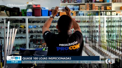 Mais de 100 lojas de camping e pesca são fiscalizadas pelo Procon