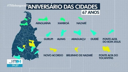 Saiba quais cidades fazem aniversário no Tocantins nesta sexta-feira (14)