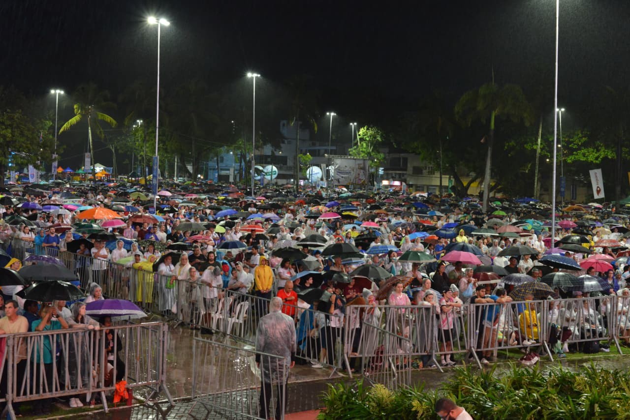 Romaria dos Homens atrai 1,2 milhão de fiéis durante Festa da Penha 2026, no Espírito Santo — Foto: Comunicação Festa da Penha 2026