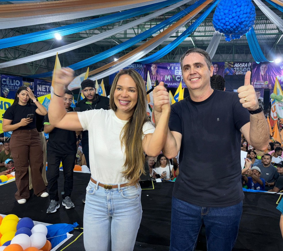 Convenção oficializou a candidatura de Marcus Alexandre nesta sexta-feira (26) — Foto: Júnior Andrade/Rede Amazônica Acre