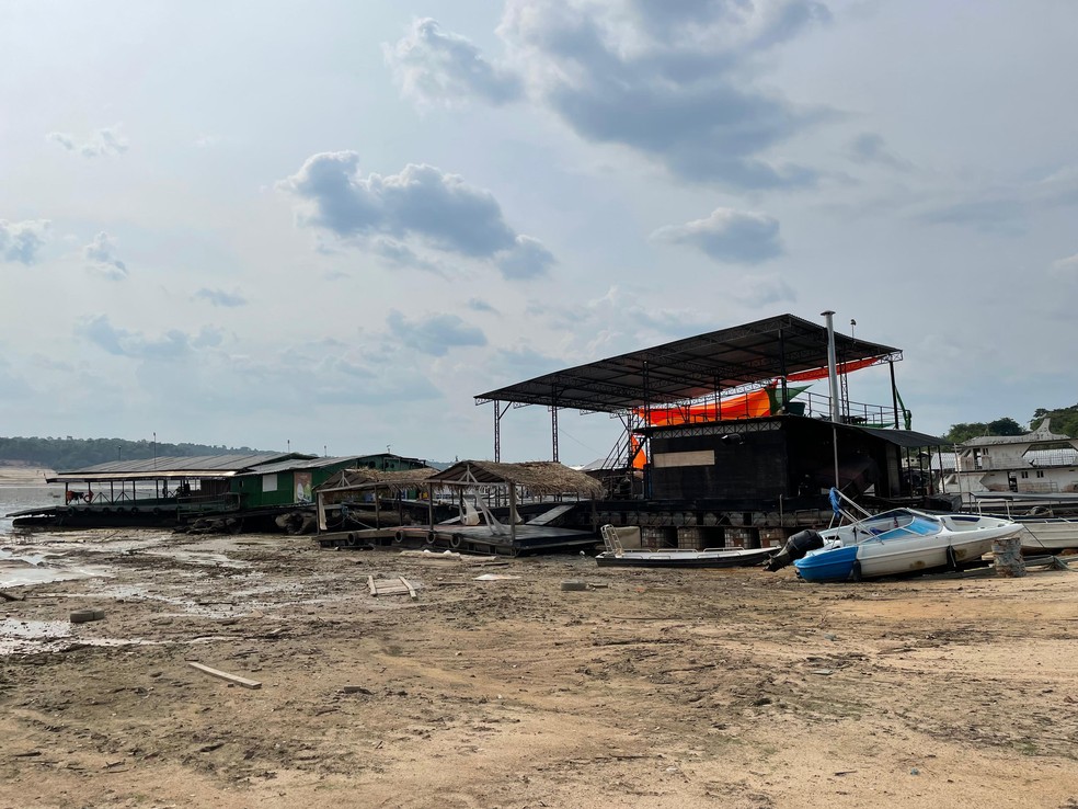 Seca Rio Negro, em Manaus. — Foto: Matheus Castro/g1