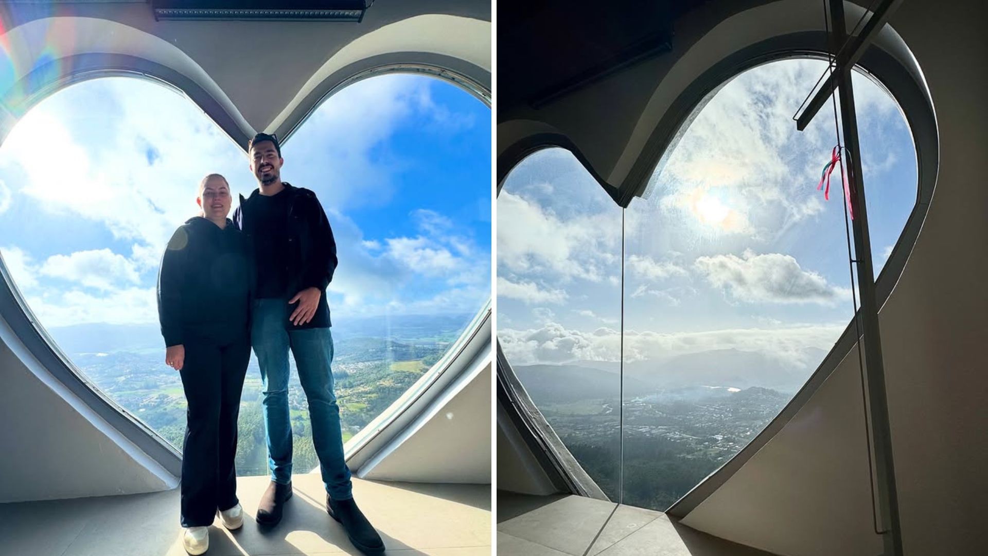 Mirante panorâmico no coração do Cristo Protetor de Encantado é inaugurado com pedido de casamento; VÍDEO  