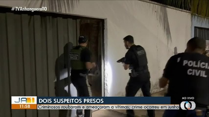 Dois homens são presos suspeitos de roubar, ameaçar e render comerciante