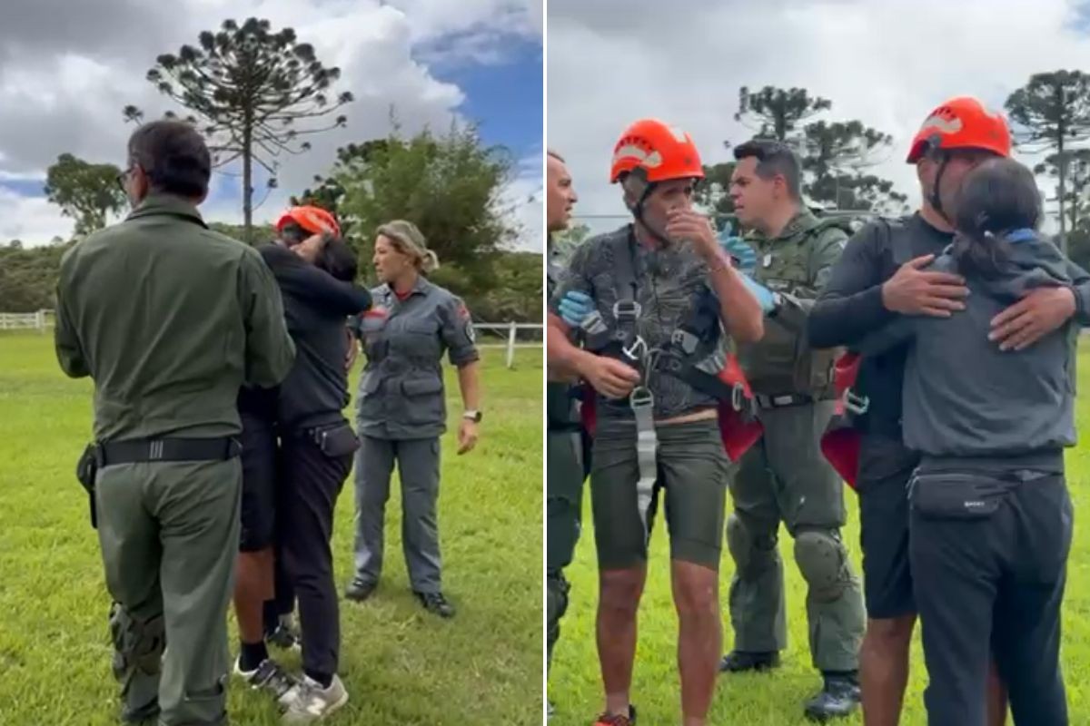 Vídeo mostra reencontro de ciclistas que se perderam em trilha com familiares: 'Sensação é maravilhosa'