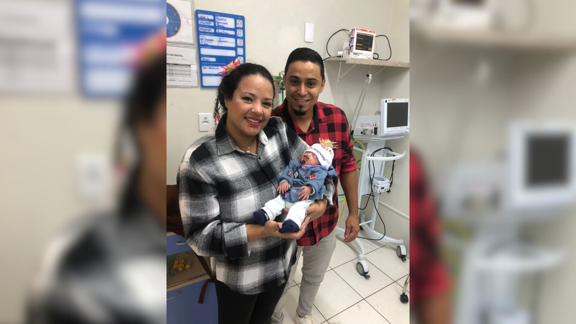 Bebe que nasceu com 715 gramas ganha festa junina ao ter alta de hospital no interior de SP