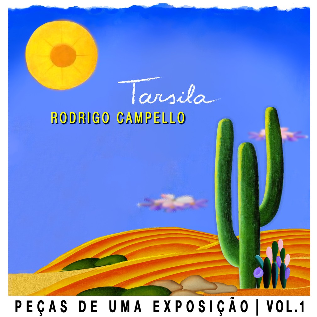 Capa do EP 'Peças de uma exposição – Vol. 1', de Rodrigo Campello — Foto: Arte de Luciana Lumix