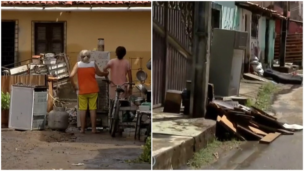 Veja como ficou comunidade de Guaiúba após temporal — Foto: Reprodução/TV Verdes Mares