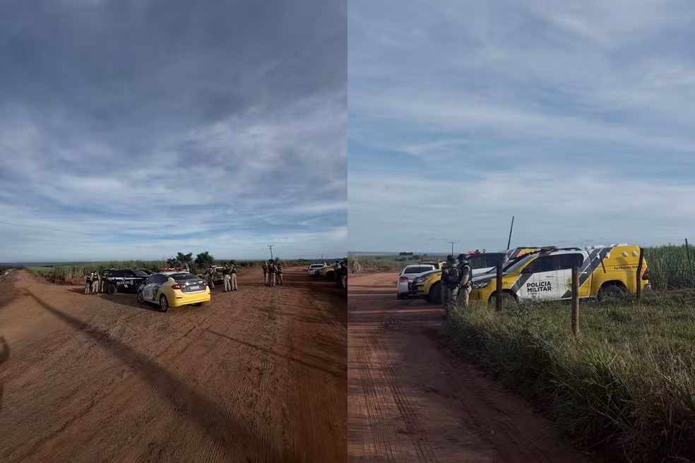 Buscas pelas primas foram realizadas na área rural de Paranavaí, no último fim de semana. — Foto: PM-PR