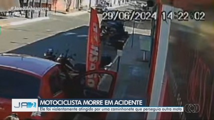Caminhonete atinge moto em cruzamento de Bonfinópolis