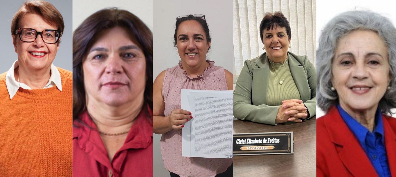 Cinco mulheres conseguem se reeleger como prefeitas na região; outras 24 participaram das eleições