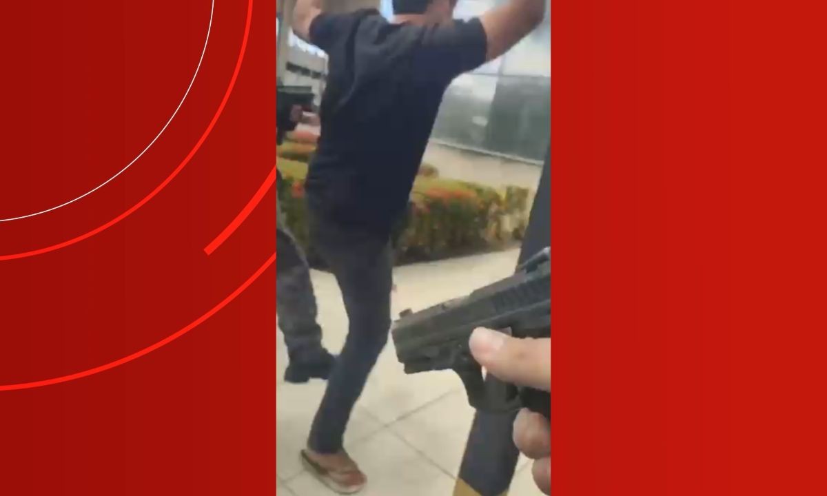 Vídeo mostra perseguição e tiro durante abordagem a suspeito de tráfico de drogas em Manaus