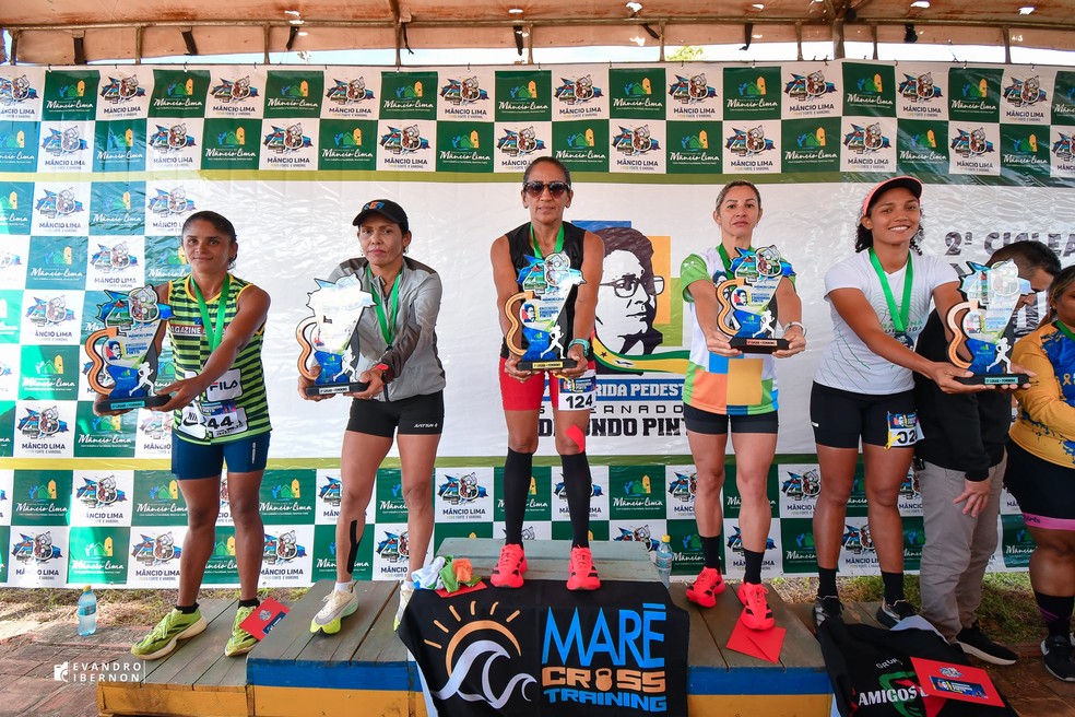 Nete de Paula, de Cruzeiro do Sul, chegou ao tricampeonato na Corrida Governador Edmundo Pinto — Foto: Evandro Ibernon/Prefeitura de Mâncio Lima