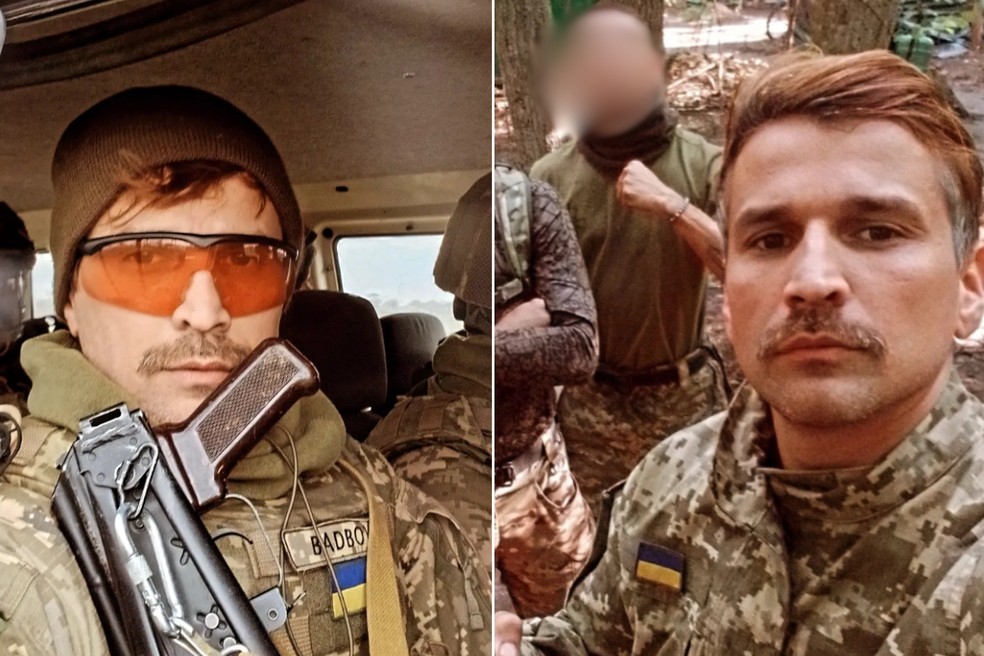 Thiago Moita, de 35 anos, alistou-se no Exército Ucraniano para combater o vício em apostas virtuais. — Foto: Redes sociais