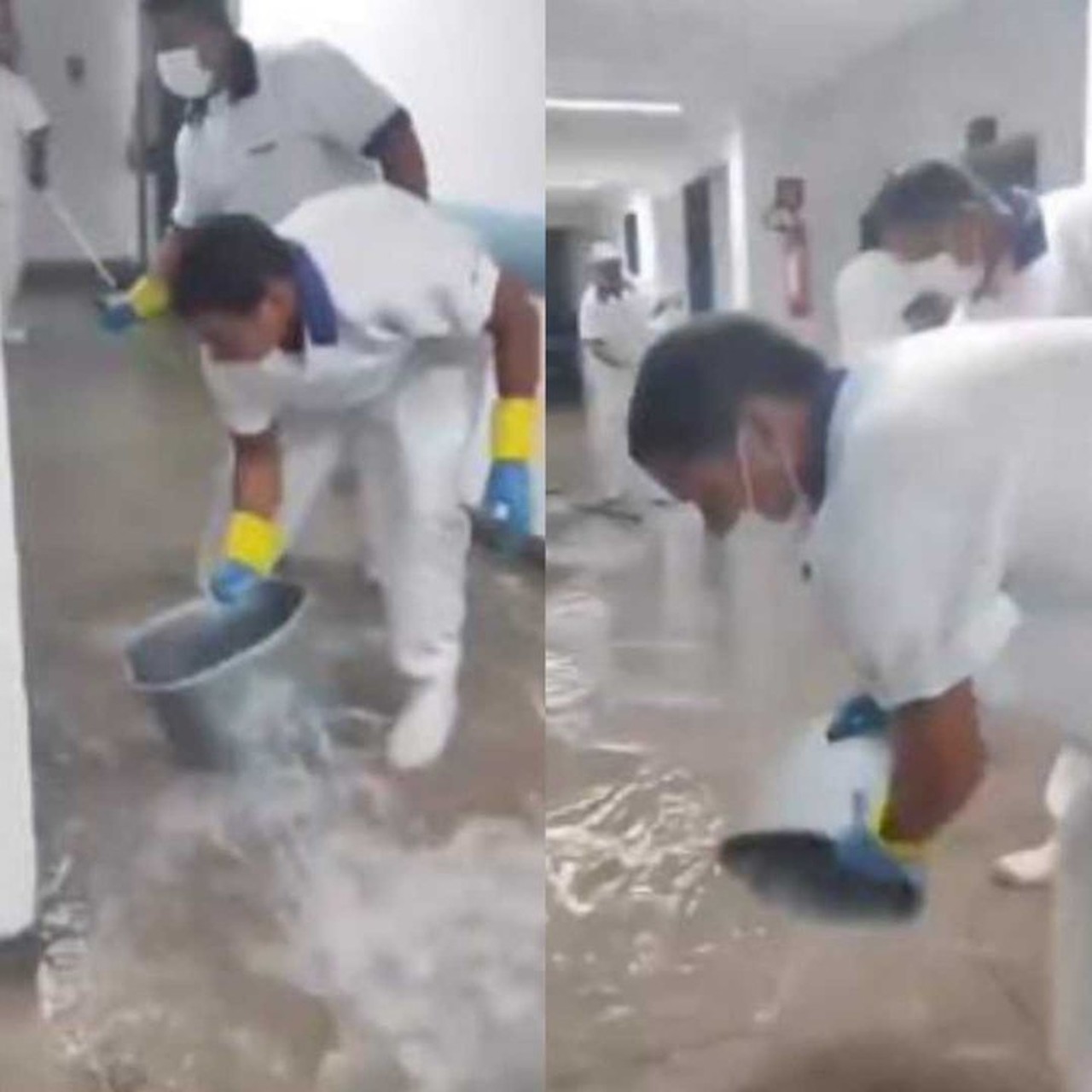Chuvas fortes alagam corredores do HGE, principal hospital público de Alagoas