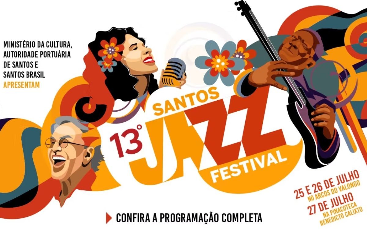 13ª Santos Jazz Festival homenageia Gal Costa e Caetano Veloso com shows gratuitos; veja programação