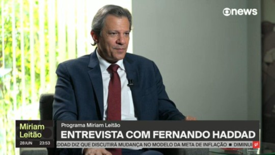 Governo estuda prorrogar programa de desconto para carro zero para empresas, diz Haddad - Programa: GloboNews Miriam Leitão 
