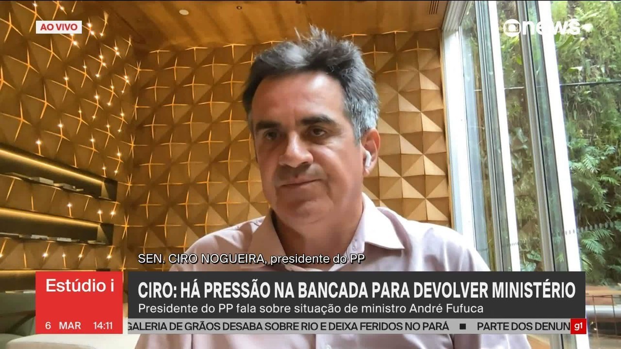 'Existe uma pressão da bancada para que eu reúna o partido e tome a decisão', diz presidente do PP sobre deixar o governo Lula