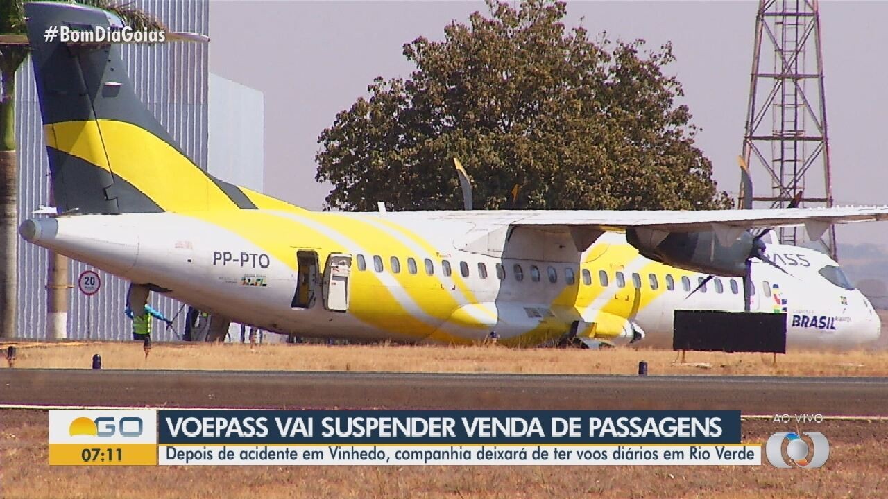 Voepass suspende voos para 9 destinos para readequação da frota após queda de avião