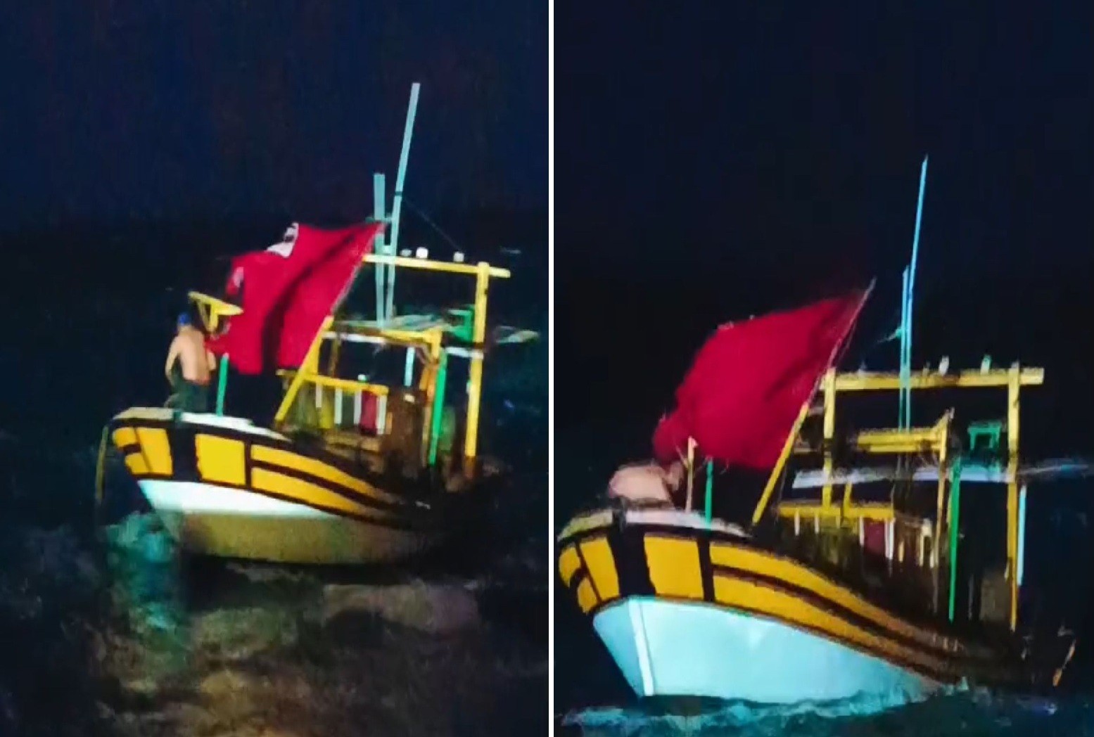 Marinha resgata barco à deriva em São João da Barra; tripulante pula no mar e recusa socorro