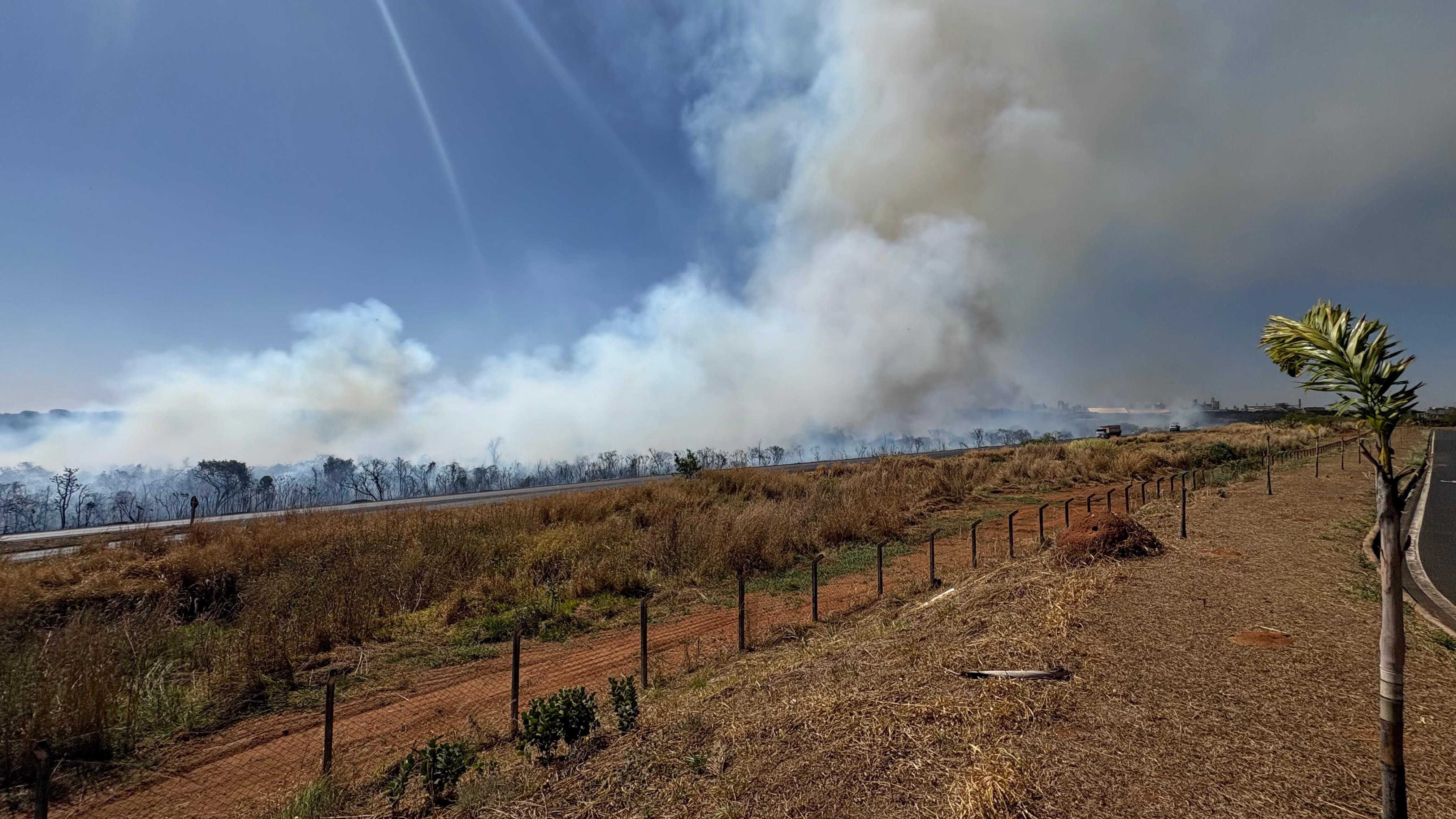 VÍDEO: Incêndios em série atingem pelo menos três grandes áreas de Uberlândia 