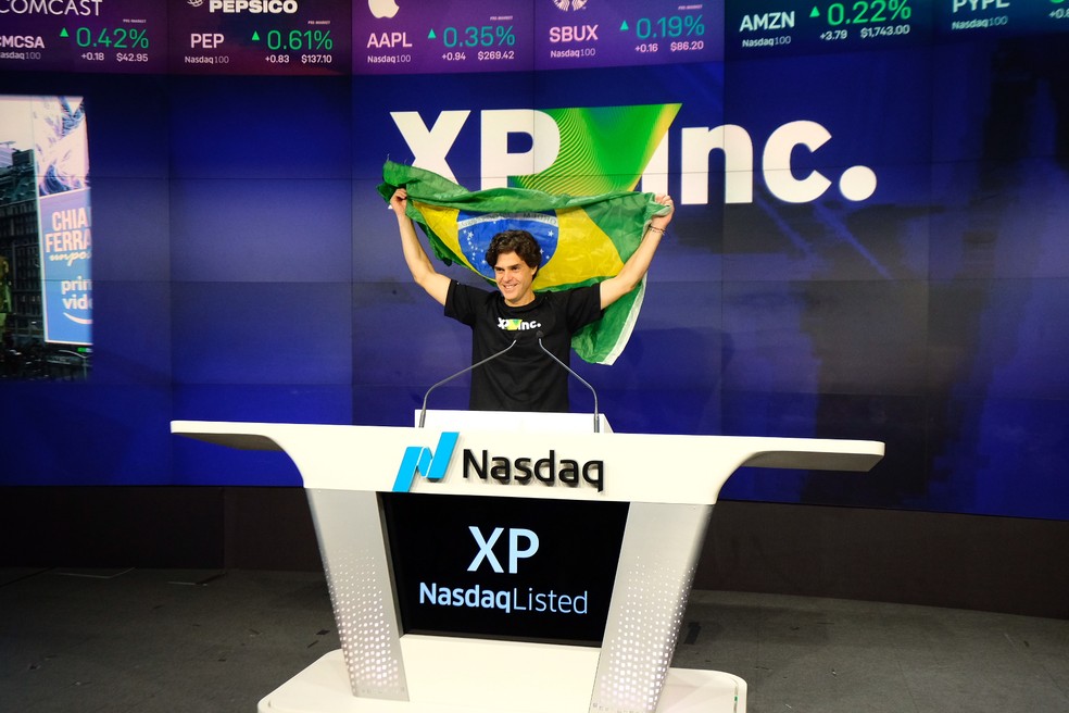 Presidente da XP, Guilherme Benchimol, comemora IPO da companhia na Nasdaq — Foto: Tiago Ribeiro/Divulgação