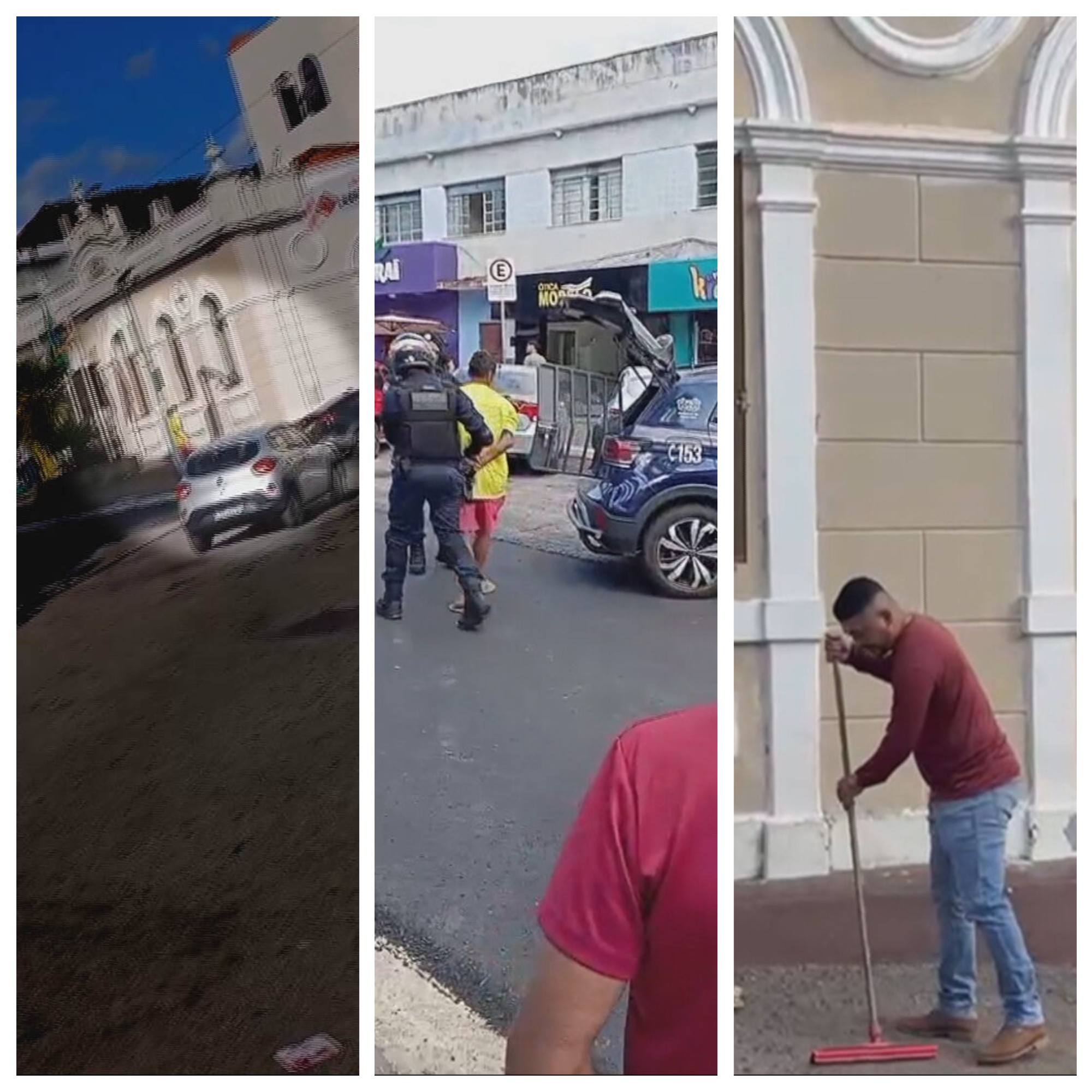 Homem é detido após quebrar vidros de janela da Câmara Municipal de Nova Lima; VÍDEO