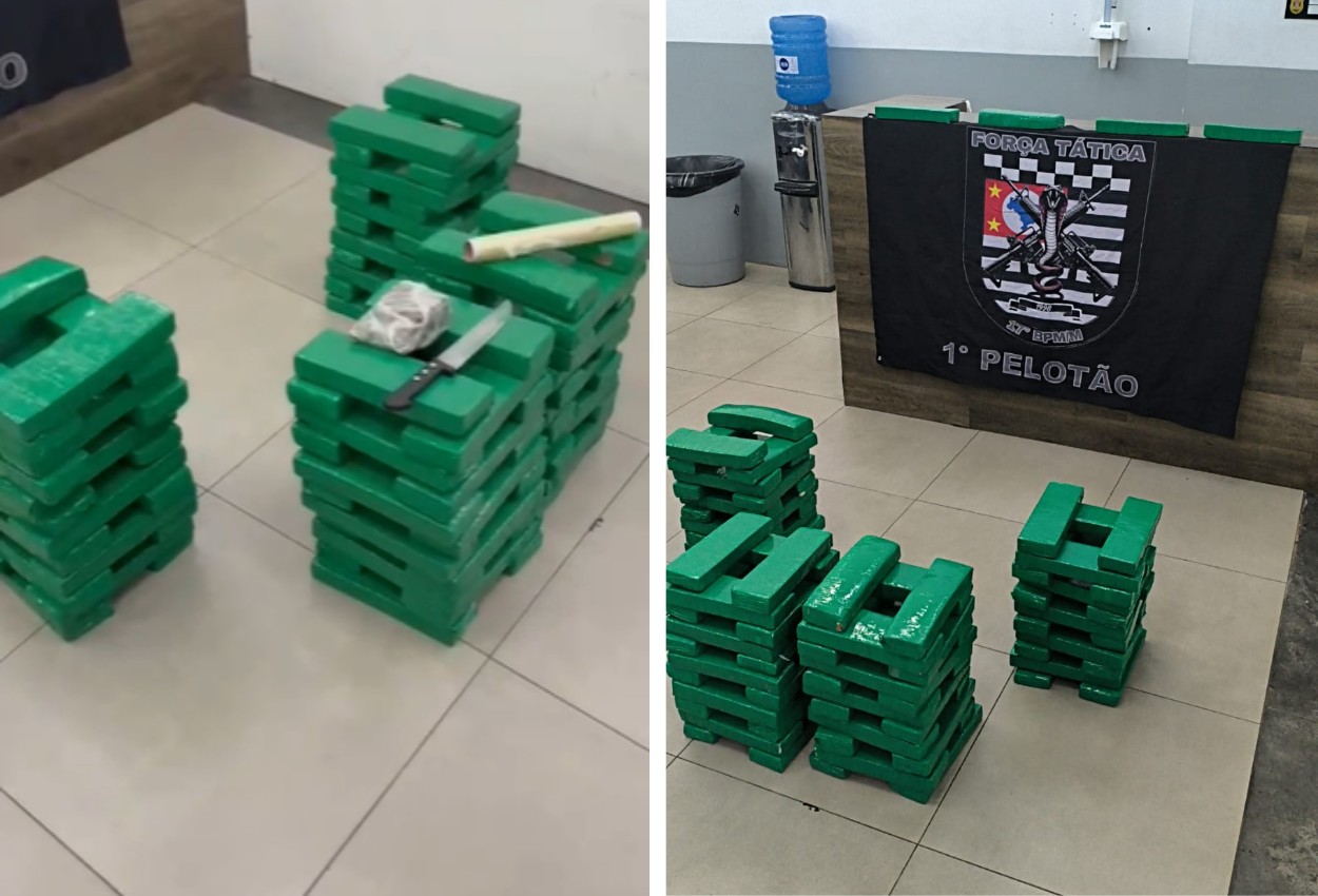 Homem é preso e mais de 70 quilos de maconha são apreendidos em Mogi das Cruzes