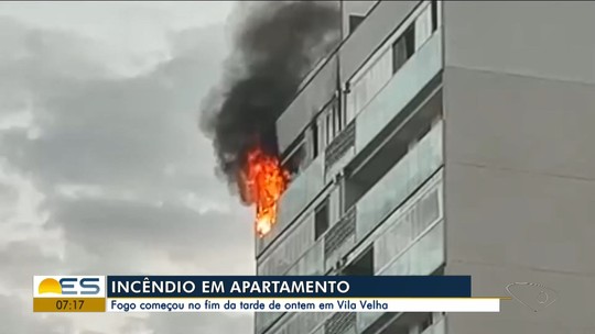 Incêndio destrói apartamento após briga de casal em Vila Velha, no ES - Programa: Bom Dia ES 