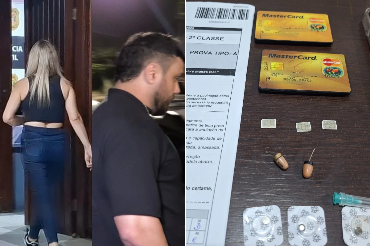 Casal é preso suspeito de fraudar concurso da GCM com ponto eletrônico e IA no litoral de SP