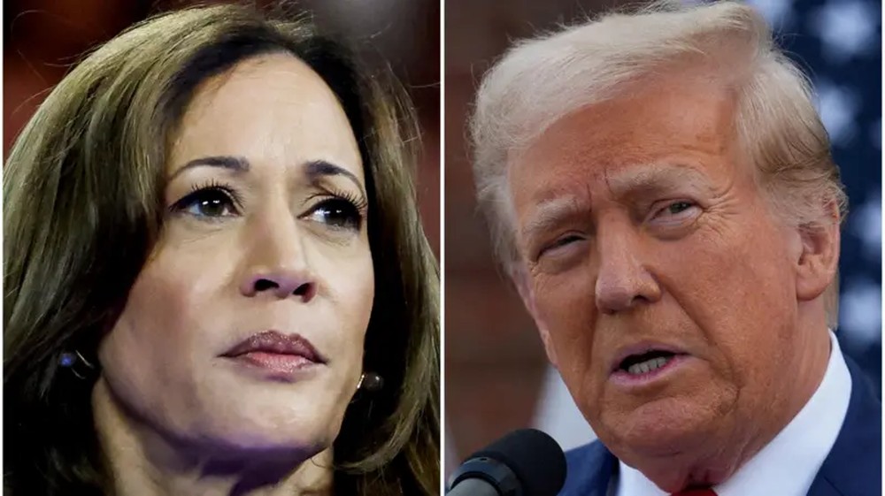 Média das pesquisas mostra Kamala com 49% de apoio e Trump com 47%