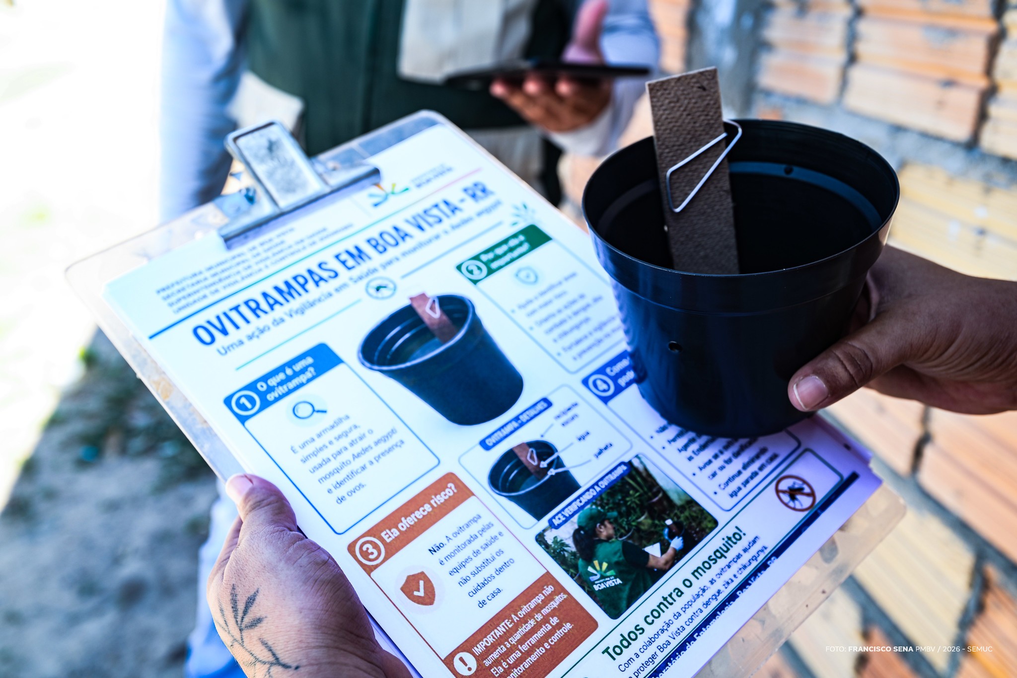 Prefeitura mapeia casas em 14 bairros para instalar armadilhas contra Aedes aegypti em Boa Vista