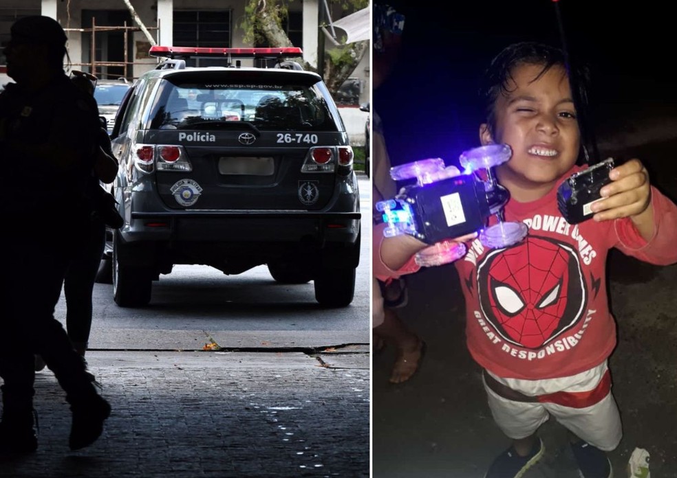 Operação de reforço do policiamento foi deflagrada na Baixada Santista após morte do menino Ryan da Silva Andrade — Foto: Alexsander Ferraz/A Tribuna Jornal e Arquivo Pessoal
