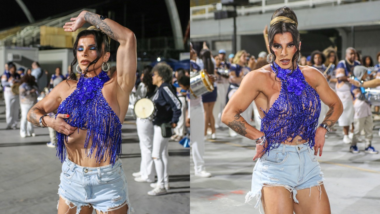 Princesa de bateria da Acadêmicos do Tatuapé revela ritual com técnica 'vacuum' antes de pisar na avenida