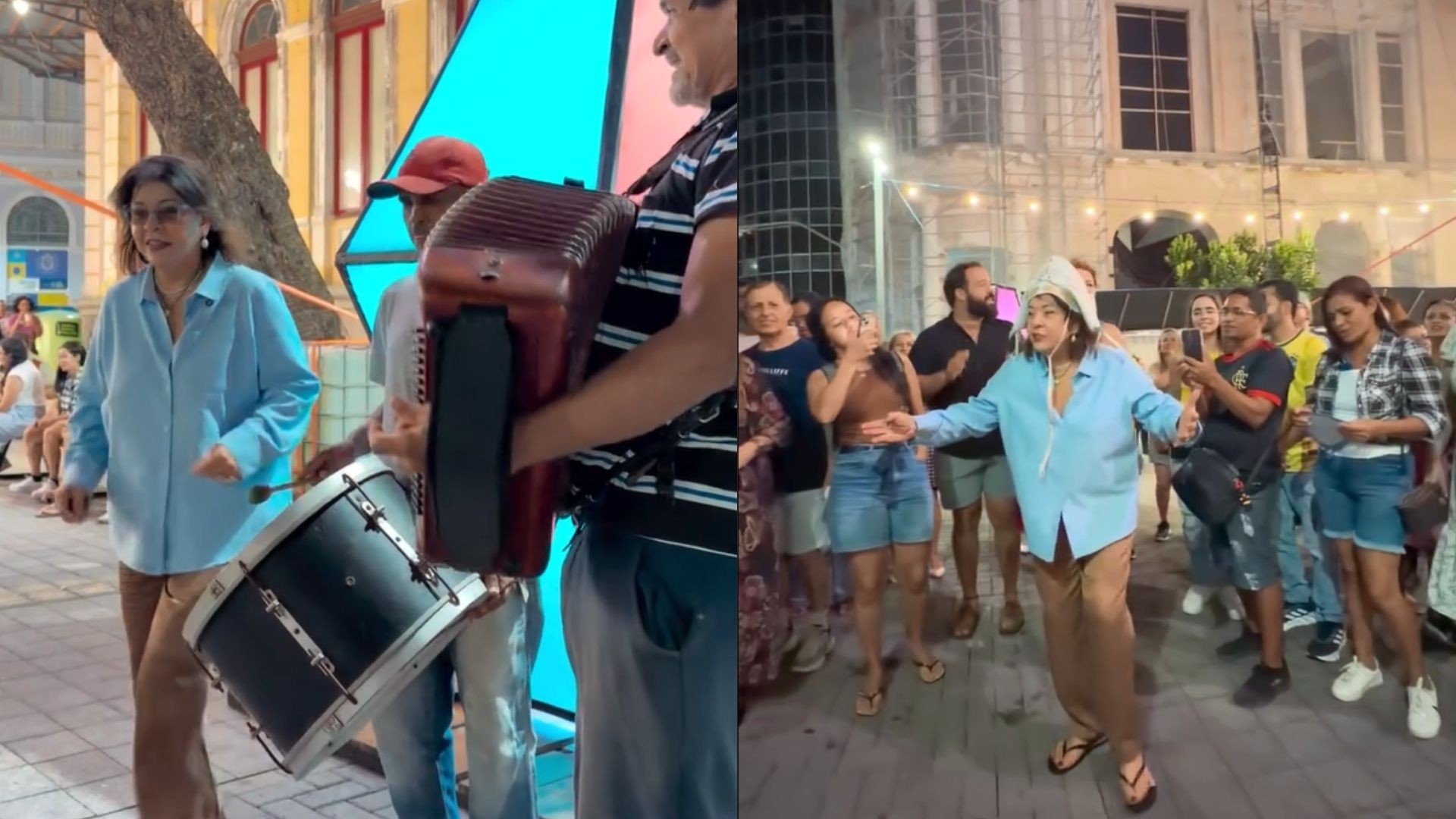 Roberta Miranda faz show surpresa e de graça no meio de avenida no Recife cantando músicas de Luiz Gonzaga; VÍDEO