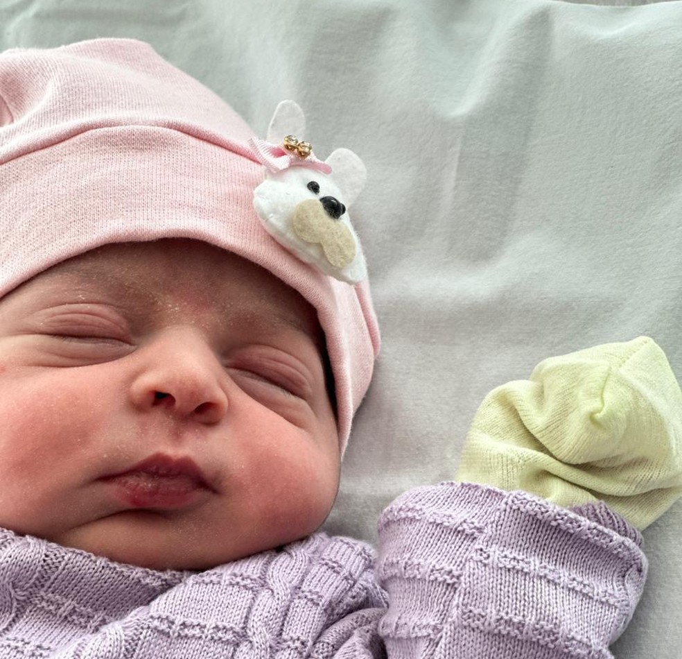 Laura, que nasceria somente no dia 10 de dezembro, nasceu no dia 21 de novembro — Foto: Arquivo Pessoal