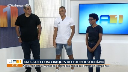 Cafu, Vampeta e Pretinha participam de jogo solidário em Palmas