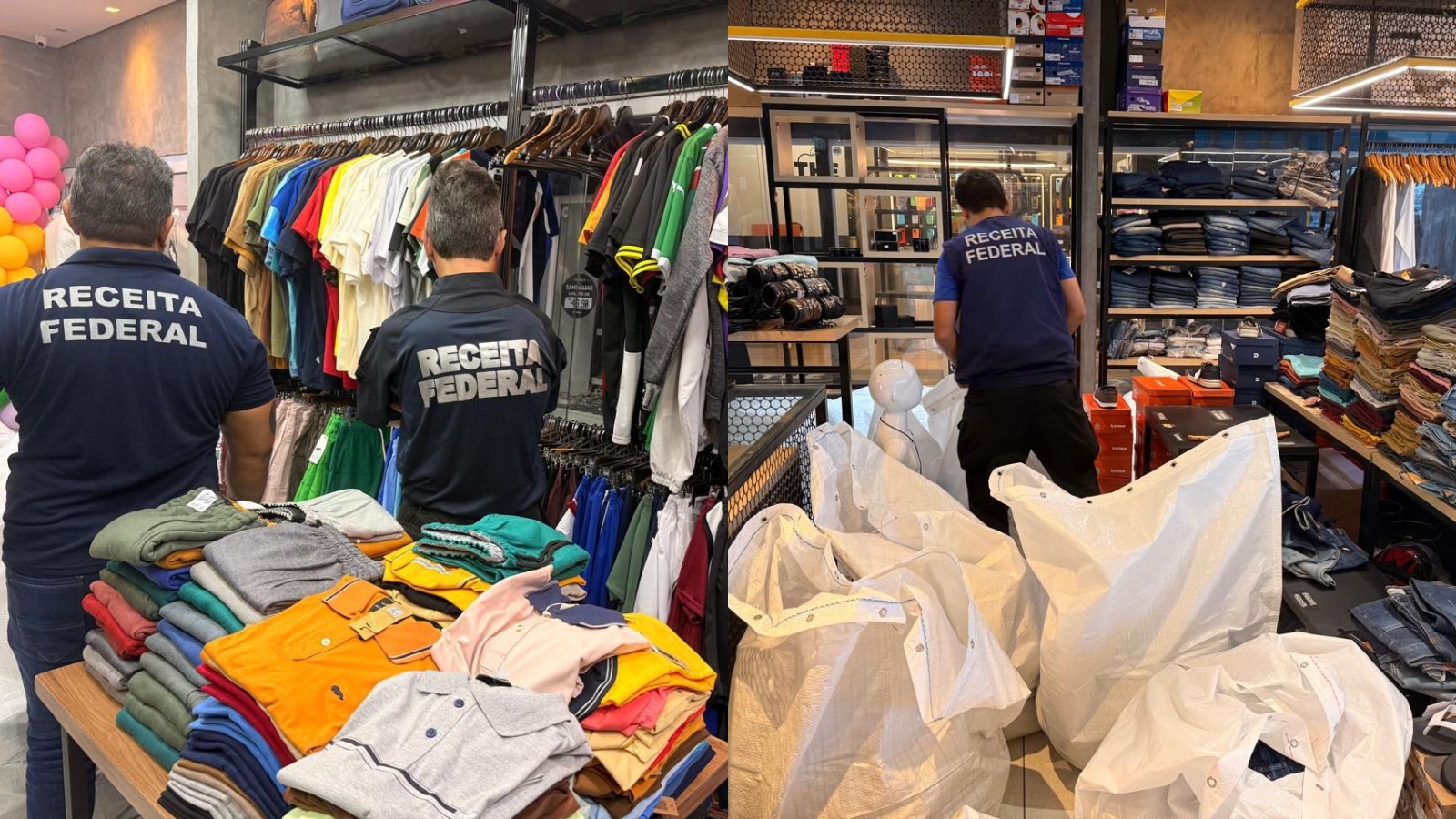 Receita Federal apreende cerca de R$ 2,5 milhões em produtos falsificados e contrabandeados em lojas de Teresina