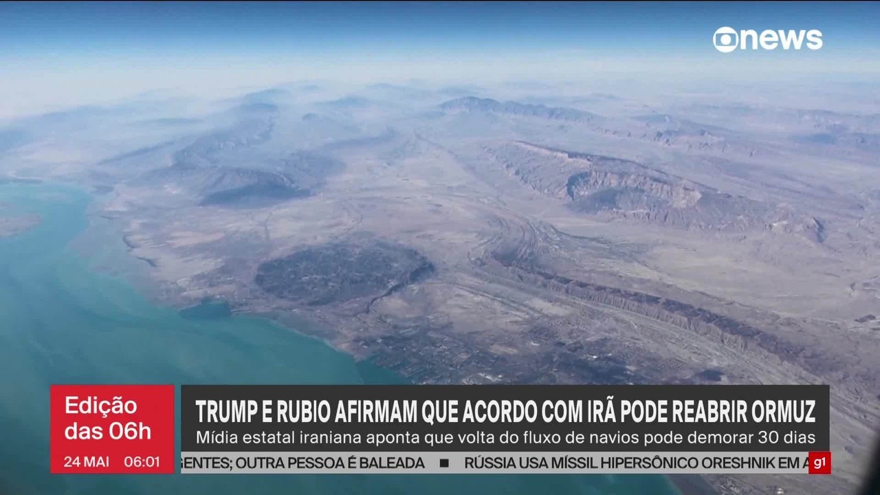 Trump volta a defender acordo para barrar armas nucleares do Irã; texto prevê entrega de arsenal para reabrir Ormuz, diz jornal