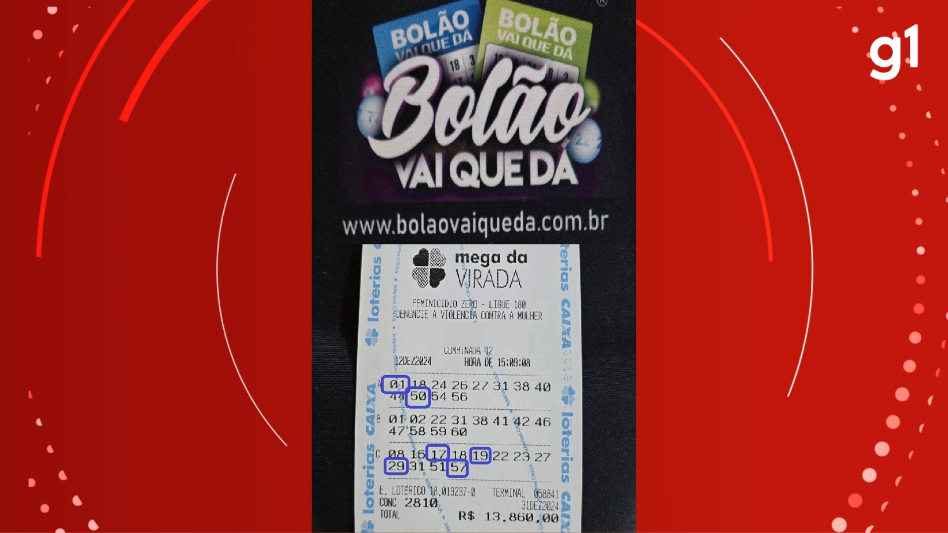 Bolão do RS acerta 28 vezes a quadra na Mega da Virada e leva prêmio de R$ 30,4 mil