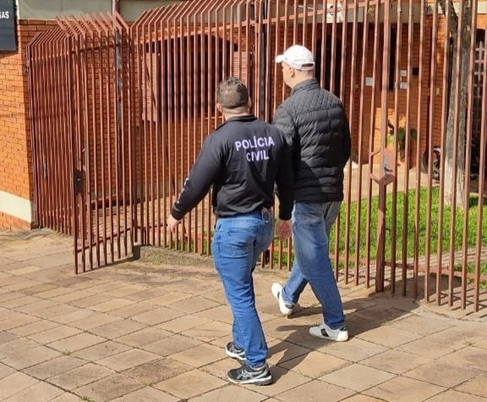 Vereador afastado de Casca Douglas Reginato foi preso em Passo Fundo — Foto: Polcia Civil/Divulgao