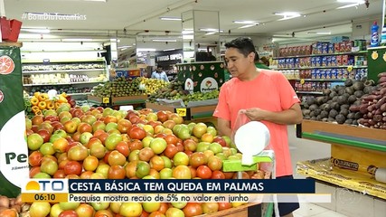 Preço da cesta básica em Palmas tem redução de R$ 40 após cinco meses seguidos em alta