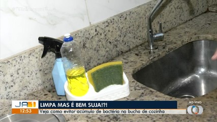 Esponja de lavar louças precisa ser trocada com frequência