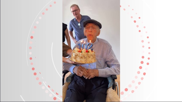 Funcionário mais antigo do mundo recebe festa surpresa dos colegas de trabalho aos 102 anos em SC; VÍDEO
