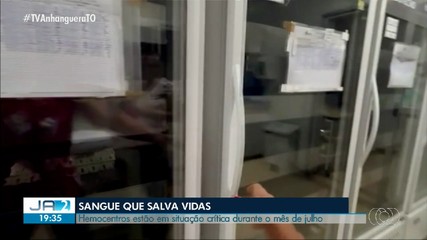 Hemocentros estão em situação crítica durante o mês de julho no Tocantins